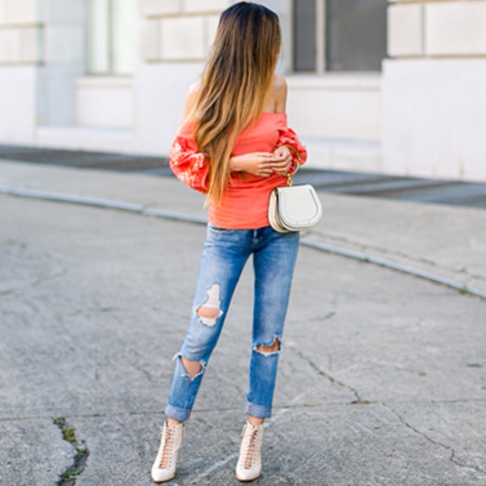 🆕  Free People Rock With It Off-the-shoulder Top - Picture 5 of 7